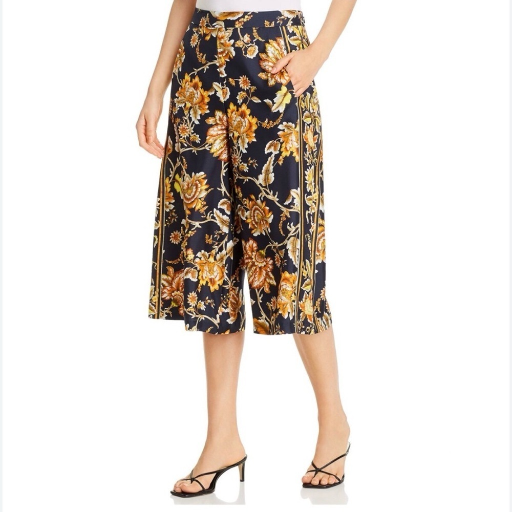 XL NWOT | Kobi Halperin | Floral Women's 100% Silk | Blouse & Cropped Pants - Picture 2 of 10